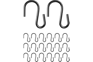 Sinofort Mini Ganci a S 130 Pezzi - Ganci Cucina 2.6cm in Acciaio - Grandi Ganci da Macellaio per Artigianato Fai-da-te, Gioielli, Appesi, Portachiavi, Etichette