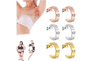 ZUYOKI Dorina - Boucles d'oreilles détoxifiantes - Magnétothérapie - Acupression - Magnétothérapie - Acupression - Boucles d'oreilles magnétiques - Drainage lymphatique - 3 paires