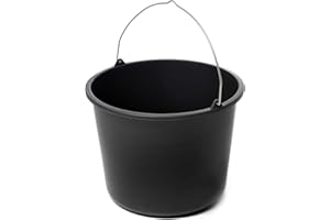 acerto 40534 - Secchio per pattumiera, 20 litri, in plastica (5), colore: Nero