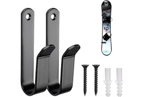 CANGCANG Kitnelw - Soporte de pared para snowboard, color negro