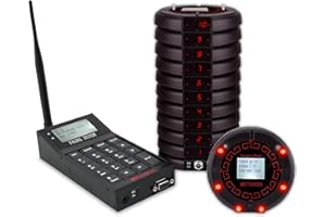 Retekess TD159 Pager System Kundenrufsystem, SMS Pager Anrufsystem, FSK Tech 1500M 48H 10 Pager für Restaurant Krankenhaus Praxis Logistik Fressmeile Büro Warenhaus Mehrere Anrufmodi