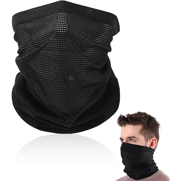Abbigliamento Moto e Accessori - Maschera Scaldacollo Sottogola Antivento Tessuto Copricollo Invernale Moto Nero