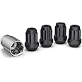 White Knight 40700SMBT Matte Black Wheel Lock, 4 Pack,12mm x 1.50 Thread