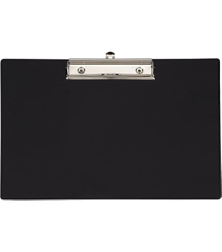 VELOFLEX A481798 - Lot De 2 Planches à Pinces Horizontales A4 Paysage Noires - Avec Pince Métallique Et Œillet