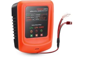 SIRECAL Lipo LiFe Battery Charger for 2S 3S Battery（7.4V,11.1V） NIMH Charger for 1-8S Batteries(1.2 - 9.6v) Balance Charger Rc Car Drone Boat Toy Batteries Charger with Standard/Deans Connector