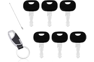 BOEYELENY 6 Stücke 14603 Zündschlüssel,8 Stücke Baumaschinenschlüssel,mit 2 Stücke Schlüsselring, Kompatibel mit Minibagger, Gabelstapler,Radlader
