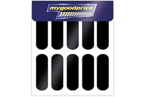 MYGOODPRICE 10 Bandes adhésives réfléchissantes pour signalisation sur casque 6x2 cm Noir Réfléchissant