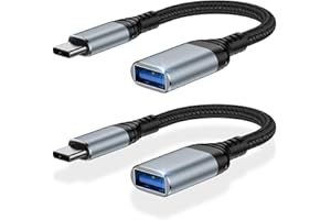 GiGreen Adapter USB C auf USB, [2 Stücke] OTG Adapter USBC, Typ C auf USB3.0 OTG Kabel Kompatibel mit iPhone 16/15 Pro Max, Samsung Galaxy S25/S24/S23/S22 Ultra, iPad mini, MacBook Pro/Air, Huawei