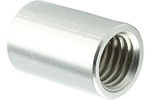 Eisenwaren2000 Manicotto rotondo M10 x 40 mm (10 pezzi) – Manicotti filettati rotondi – acciaio inox A2 V2A – inossidabile