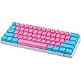 Sunzit Keycaps, 61 Keycaps Backlight Two-Color Mechanical Keypad PBT Keycap For GH60 / RK61 / ALT61 / Annie/Keyboard Poker Keys (Pink&Blue)