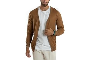GIOSAL Cardigan Uomo Giacca con Bottoni Maglioncino Scollo V Maglia Sottile Basic
