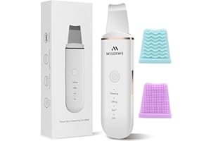 MISERWE Esponja Facial Profunda para Limpieza, Removida de Espigas Negras y Cebos, con 4 Modos (Blanco)