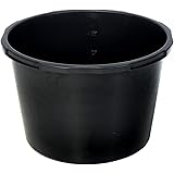 acerto 40581 Mörtelkübel Mörtelwanne in schwarz, 90l, rund, aus hochwertigem Kunststoff (90 Liter)