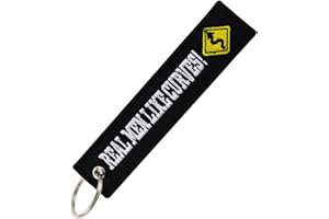 LLAVEROSMOTOR.ES Desconocido Llavero de Moto, Llavero Coche, Llavero para Moteros, Llavero Original de Tela REAL MEN LIKE CURVES