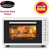 Simfer 4262 Beyaz 42 Lt Turbo Fan Pili&ccedil; &Ccedil;evirme Mini/Midi Fırın, 6 Fonksiyon, Yoğurt Yapma, Buz &Ccedil;&ouml;zme