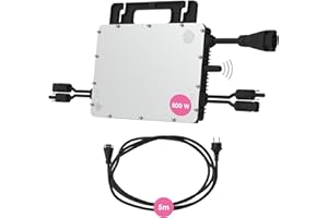 Hoymiles HMS-800W-2T Mikro-Wechselrichter mit integrierter WiFi DTU | inkl. 5m HMS Field Connector Kabel | bis zu 2 PV-Module | 800 Watt | VDE konform | für Balkonkraftwerke