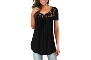 Magritta Womens Blouse Summer Short Sleeve Shirt Crew Neck Casual T-Shirt Tunic Tops