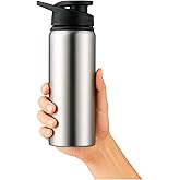Perlotus 700 ml &Ccedil;elik Sporcu Matara Sıcak-Soğuk Tutmaz Askı Kapaklı Suluk