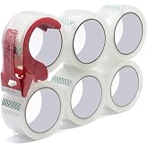 WELSTIK Packing Tape with Packaging Dispenser for Packaging Parcels and Transport Boxes Robust and Durable Transport and Pack