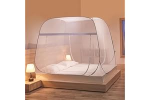 Sobeta Luxus Moskitonetz Doppelbett für Bett und Reise, Mückennetz Outdoor inkl. Montagematerial, Mosquito Netz, Fliegennetz, einfache Anbringung, Tragetasche, Keine Chemikalien