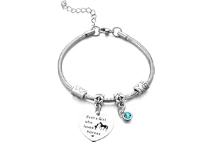 JADIVE Pferd Verstellbares Armband Pferde Geschenke für Mädchen Pferd Schmuck für Kinder Frauen Pferdeliebhaber Freunde Abschluss Valentinstag Jubiläum Geburtstag Geschenke