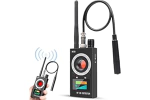 Hoelg Detector de Camaras y Microfonos Ocultos, Detector Radares para Coche, Detector de Cámara para Viajes de Oficina en el Hogar del Hotel(Negro)