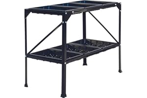 KetoPlastics Greenhouse Staging Seed Tray Stand Rack Frame Strong Two Tier Unit and Plant Seed Trays Ideal for Seeds, Seedings, Plants, Propagator, Potting Bench, Greenhouse, Shed or Cold Frame