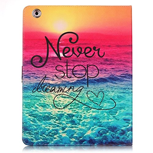 Pattern Printing Smart Leather Tablet Shell für iPad 4/3/2 – Dawn and Never Stop Dreaming - 2