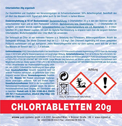 Chlortabletten 20gr, 1kg organisch - 2