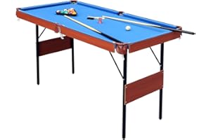 ‎HLC HLC 5 in 1 Klappbar Billiardtisch/Pooltisch,Tischtennisplatten,Shuffleboard,Curling,Bowling,Air Hockey Tischspiel Sie lässt Sich schnell auf- und abbauen.