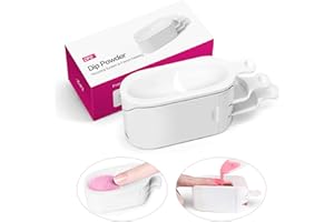 I.B.N Outil de Poudre d'immersion Plateau de Recyclage de Poudre de Trempage avec Outil de Manucure de Fonction de Moule à Ongles Français