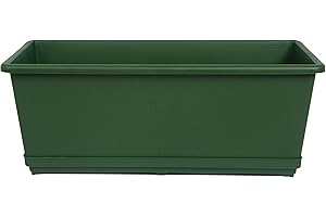 Seat Flor SRL - Maceta para balcón, macetero de balcón, macetero de flores, caja de flores (50 cm, verde)