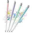 Excefore Stylus Pens for Touch Screens, 4 Pcs Stylus Pen for iPad with Precision Double Fiber Tips, Compatible with Apple iPad/iPhone/Android/Tablets and Other Capacitive Touch Screen