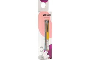 Puckator Moomin Pen Twin Set - Pen Stationary Set - Cool Fancy Pack of Pens Black For Office Writing College - Uni Essentials - Back to School Supplies - Non Smudge