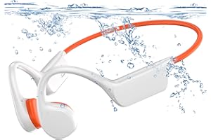Relxhome Casque Conduction Osseuse, Écouteur Natation À Bluetooth 5.3, mémoire 32 Go intégrée, Lecteur MP3 Étanche IPX8-10 Heures de Jeu, Casque Sport pour la Natation Blanc