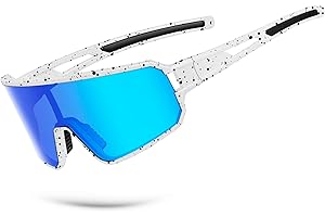 SPOSUNE Polarized Cycling Glasses for Men Women, UV400 Bike Sunglasses - Sport Eyewear for Bicycle Baseball Running MTB