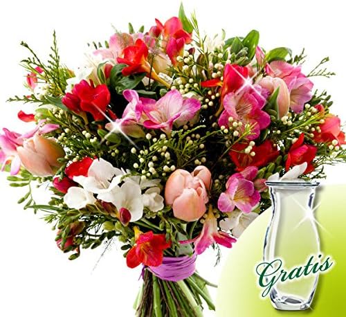 Flower Bouquet Freesienglück with vase
