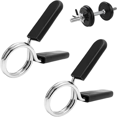 Lot 4 Pinces à Ressort Haltères - Collier Serrure Spinlock Musculation 28mm 30mm 50mm