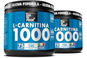 Carnitina 1000mg 300 Compresse Rock The Protein® L carnitina da L-carnitina tartrato, Pre Workout Energia Integratori Palestra, Metabolismo Dei Lipidi, Post Workout Recupero Muscolare