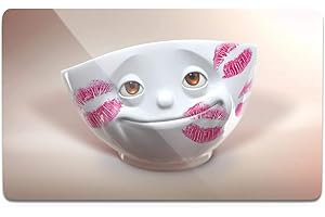 FIFTYEIGHT PRODUCTS Tasses/Planche à petit-déjeuner "Küss'je" (Resopal, 14 x 23 x 1 cm, multicolore, fabriquée en Allemagne)