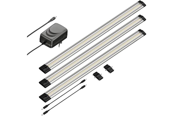 parlat LED Luminaire d'agencement SIRIS, plat, 50cm chacun, 655lm chacun, blanc, set de 3 pièces