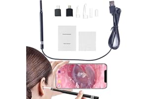 MDYNI Smart Visual Ear Cleaner Kit Ear Stick 5.5mm Endoscope Earpick Ear Cleaner Camera Otoscope with 6 LED Lights Ear Wax Earwax Removal Tool