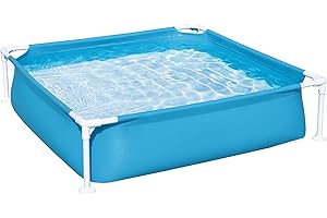 BESTWAY Piscina Desmontable Tubular Infantil My First Frame Pools 122x122x30,5 cm Azul