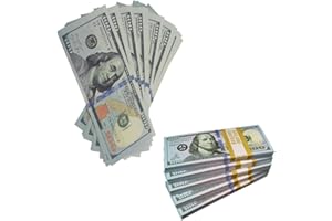 BUKEZUDANG Spielgeld Dollar, Full Print Old Style Dollars, Copy Money, Spielgeld Set für Kinder Kaufladen, Bargeld Pretend Casino Zubehör, Film Play Geldscheine Toy, 120 Blätter (100$)