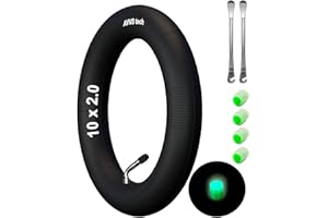 10x2.0 (54-152) Schlauch Kinderwagen 10 Zoll – 10 x 1.75/2/2.125 mit 45° Winkelventil AUTO Ventil 32 mm – Inklusive 2 Montierhebel – Ideal für 10 x 2.0 Reifen - Rädern (54-152) – AVVS tech