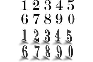 Plaque Numero Maison Exterieur, LERANXIN 20 Pièces Autocollants Numero de Maison Exterieur, Auto-Adhésif en Acrylique Etiquette Boite aux Lettres Personnalisé, Adaptée Hôtels, Boîtes aux Lettres