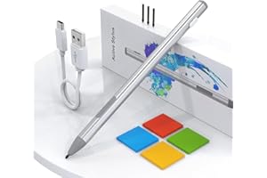 TIOLEJE Stylet Surface Pro - Stylet pour Surface Pro 11/10/X/9/8/7/7+/6/5/Go 3/Go 2/Go/Book/Laptop/Studio Équipé de 4 Pointes, rejet de la Paume, Sensibilité à la Pression 4096, Accessoires Microsoft Surface