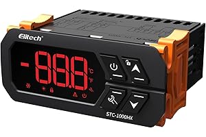 Elitech STC-1000HX Digitaler Temperaturregler Thermostat avec Alarme LED Thermostat Intelligent -50℃~99℃ avec Capteur AC10V-220V