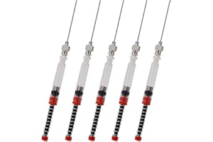 ASVINE Confezione da 5 penne stilografiche per siringa a inchiostro, convertitore a molla con punta rimovibile con ago smussato