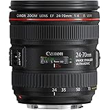 Canon EF 24-70 mm f/4L IS USM lens, Black